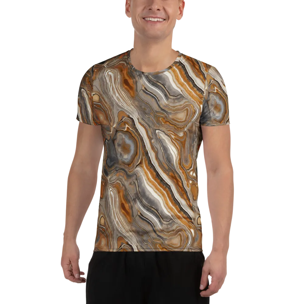 Amber Stratigraphy on Men's Athletic T-Shirt — Front