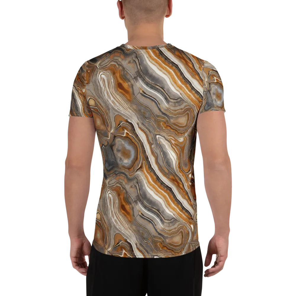 Amber Stratigraphy on Men's Athletic T-Shirt — Back
