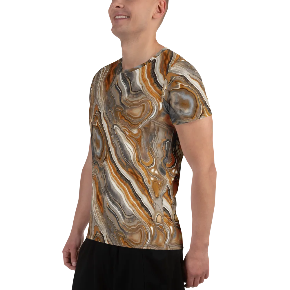 Amber Stratigraphy on Men's Athletic T-Shirt — Left