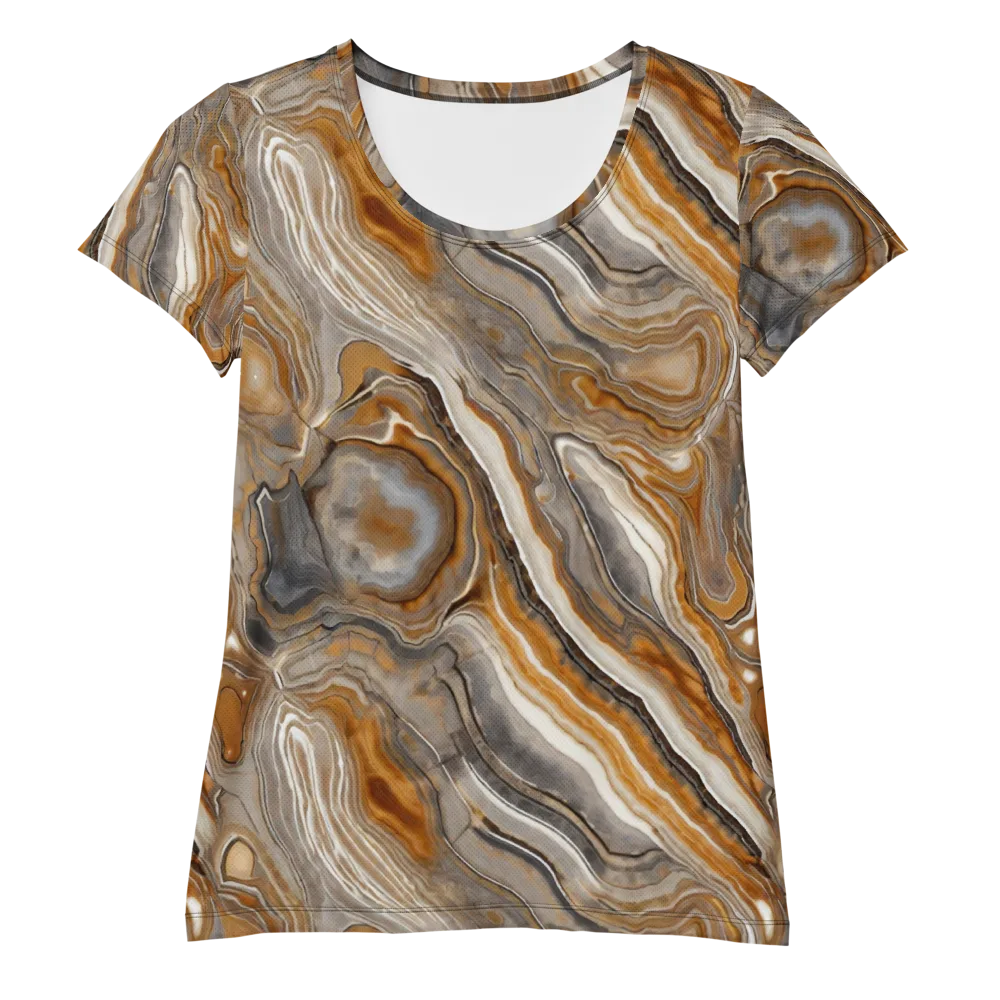 Amber Stratigraphy on Women's Athletic T-Shirt — Front