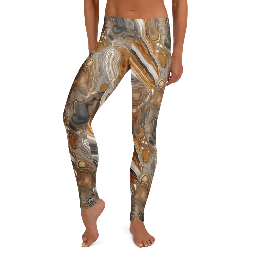 Amber Stratigraphy on Leggings — Front