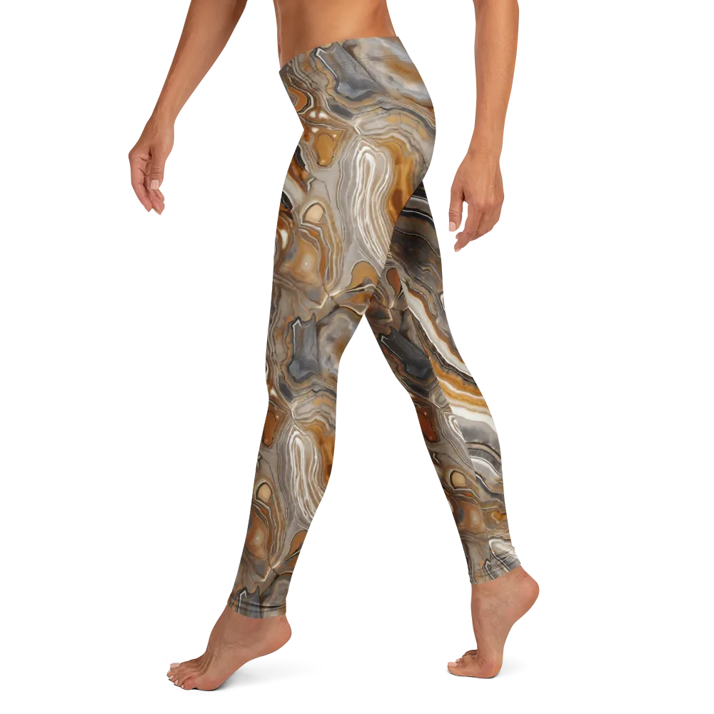 Amber Stratigraphy on Leggings — Left