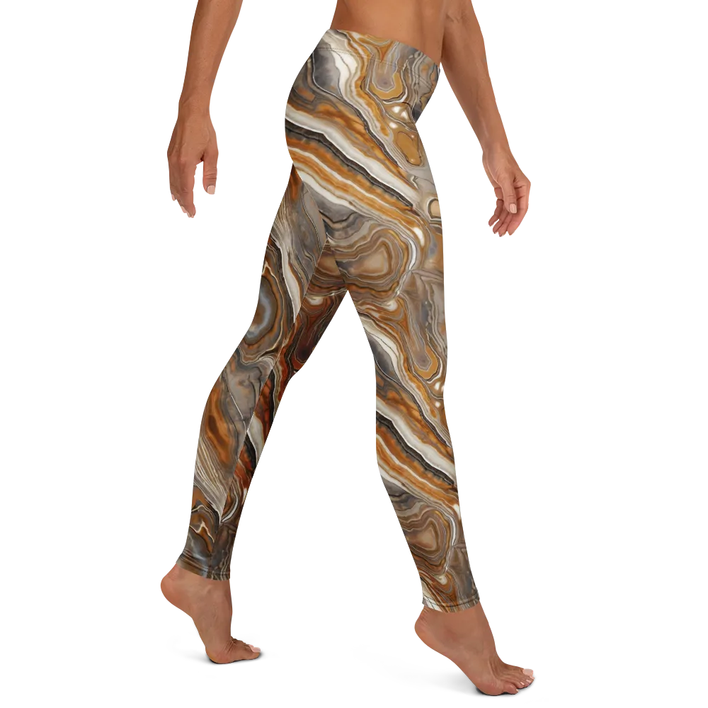 Amber Stratigraphy on Leggings — Right