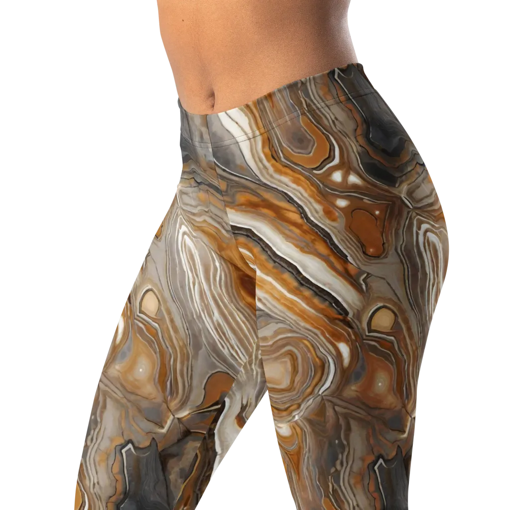 Amber Stratigraphy on Leggings — Left Front