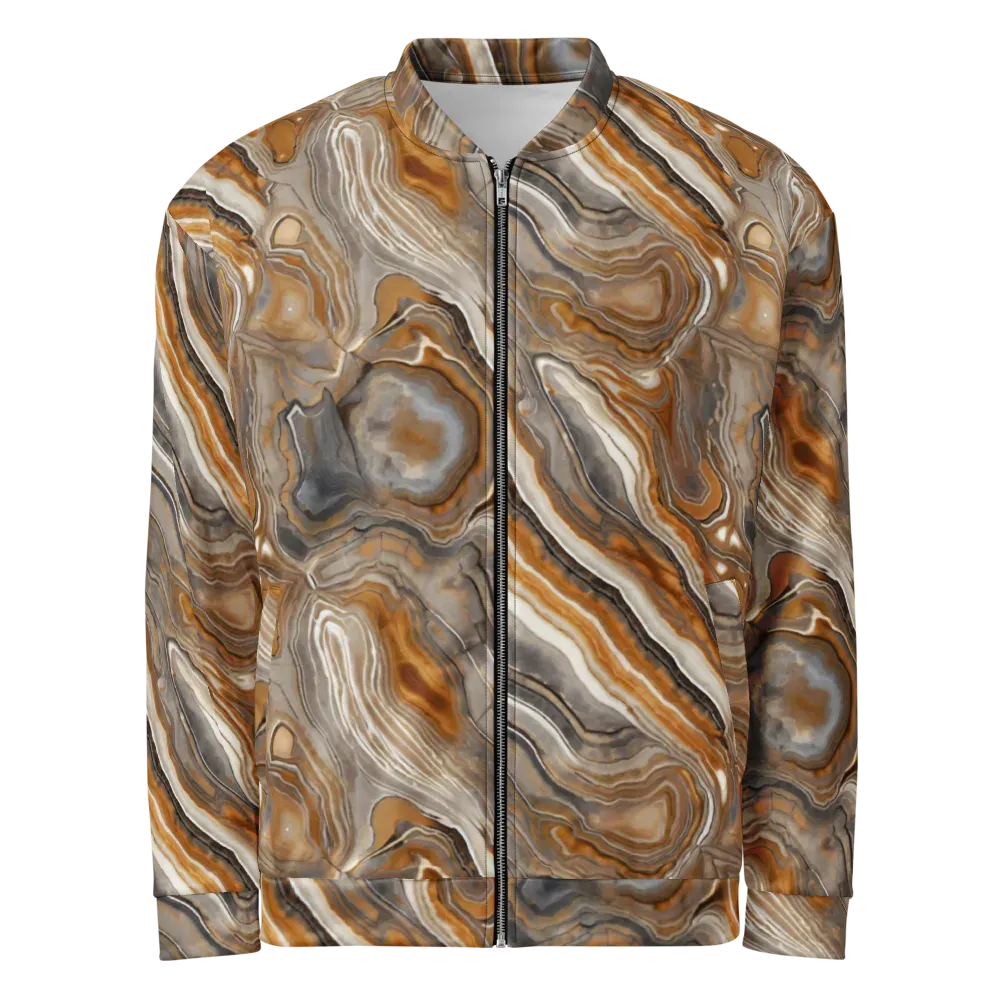 Amber Stratigraphy on Bomber Jacket — Front