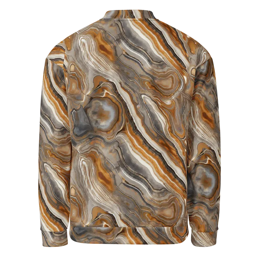 Amber Stratigraphy on Bomber Jacket — Back