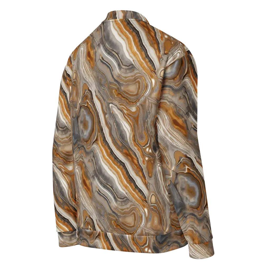 Amber Stratigraphy on Bomber Jacket — Right Back