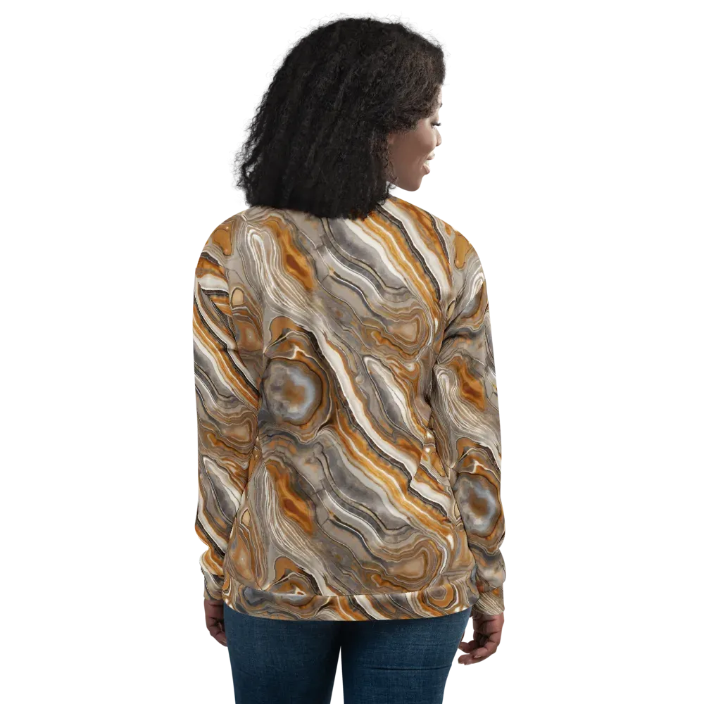 Amber Stratigraphy on Bomber Jacket — Back