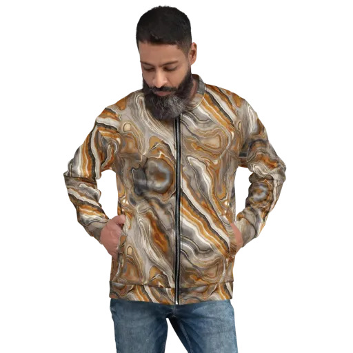 Amber Stratigraphy on a Bomber Jacket