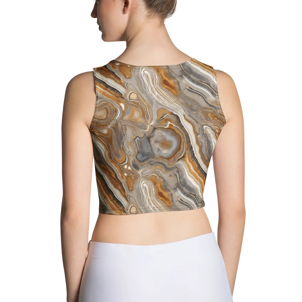 Amber Stratigraphy on Crop Top — Back