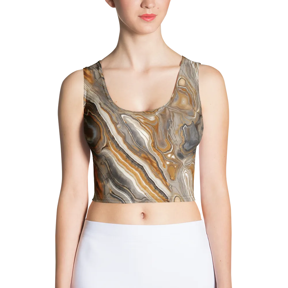Amber Stratigraphy on Crop Top — Front