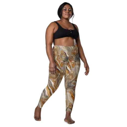 Amber Stratigraphy on a Leggings with Pockets