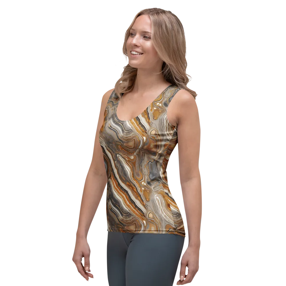 Amber Stratigraphy on Women's Tank Top — Left Front