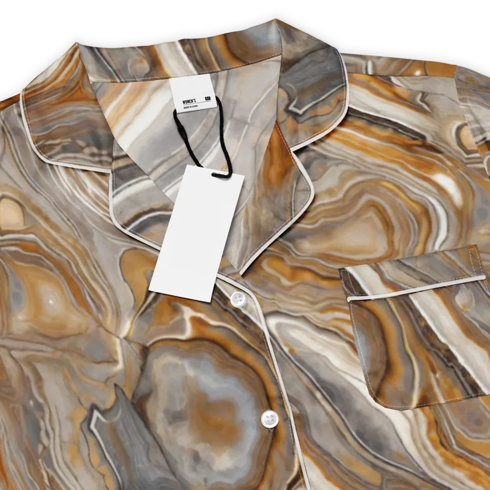 Amber Stratigraphy on Women's Short Sleeve Pajama Top — Product details