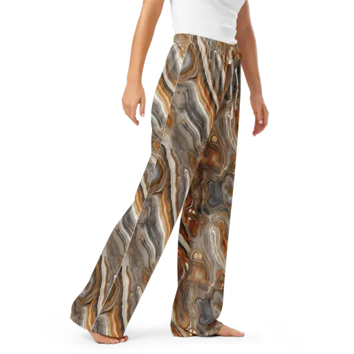 Amber Stratigraphy on a Women's Pajama Pants