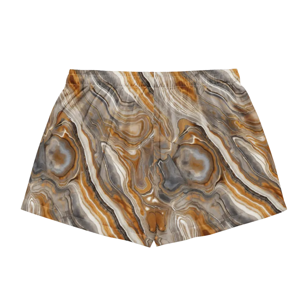 Amber Stratigraphy on Women's Pajama Shorts — Back