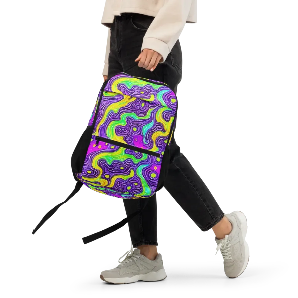Psychedelic Pulse on Utility Backpack — Front