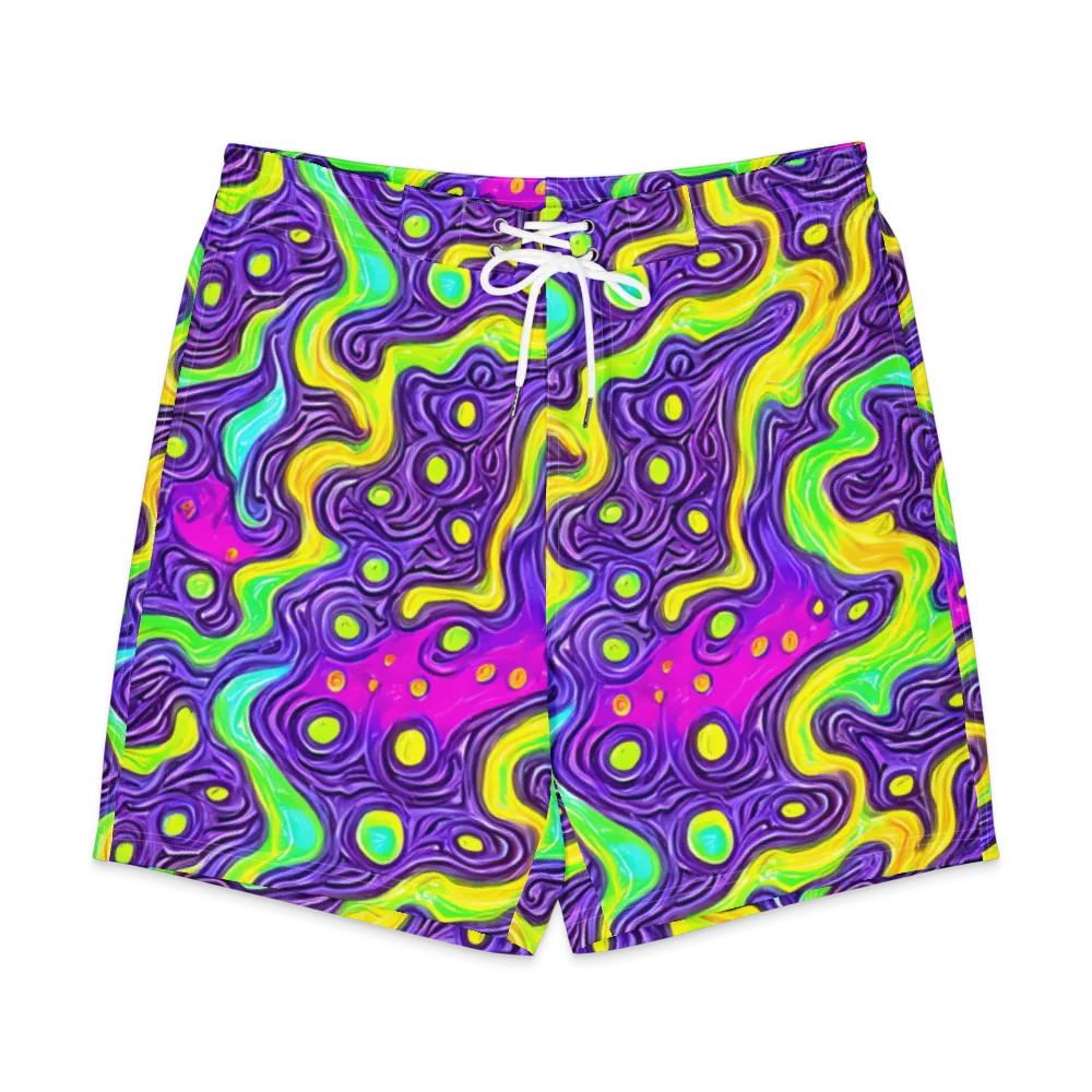 Psychedelic Pulse on Men's Board Shorts — Front