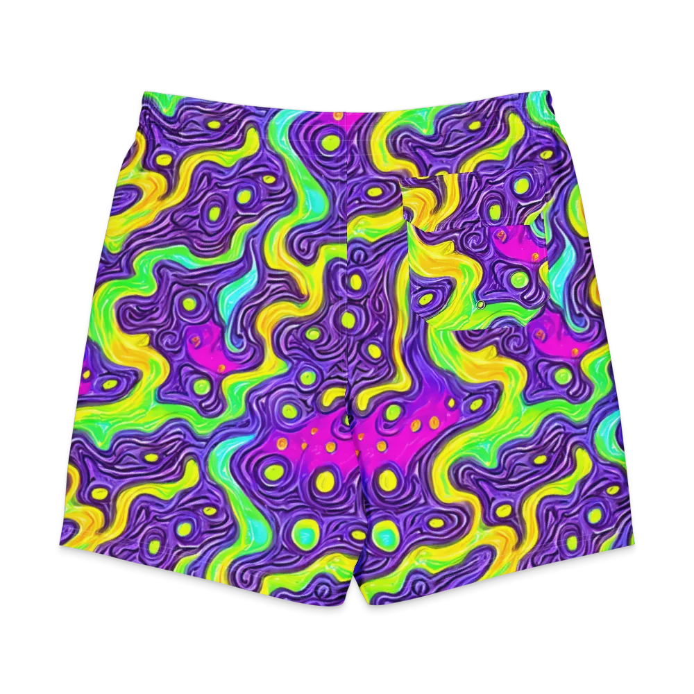 Psychedelic Pulse on Men's Board Shorts — Back