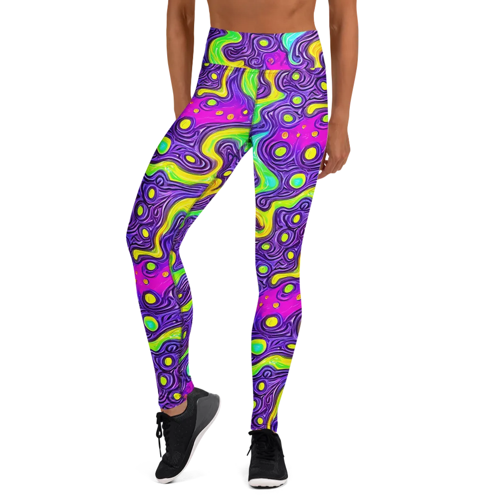 Psychedelic Pulse on Yoga Leggings — Front