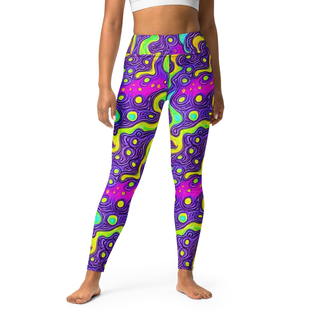 Psychedelic Pulse on Yoga Leggings — Front