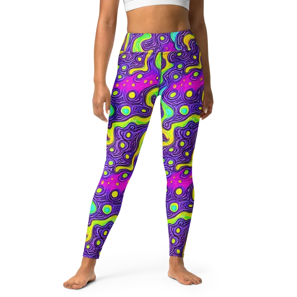Psychedelic Pulse on Yoga Leggings — Front
