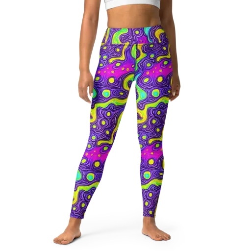 Psychedelic Pulse on a Yoga Leggings