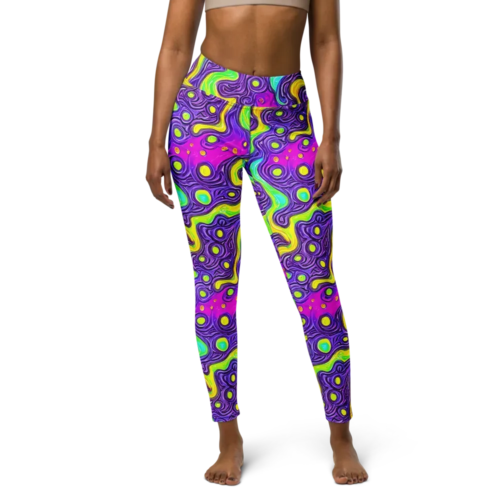 Psychedelic Pulse on Yoga Leggings — Front