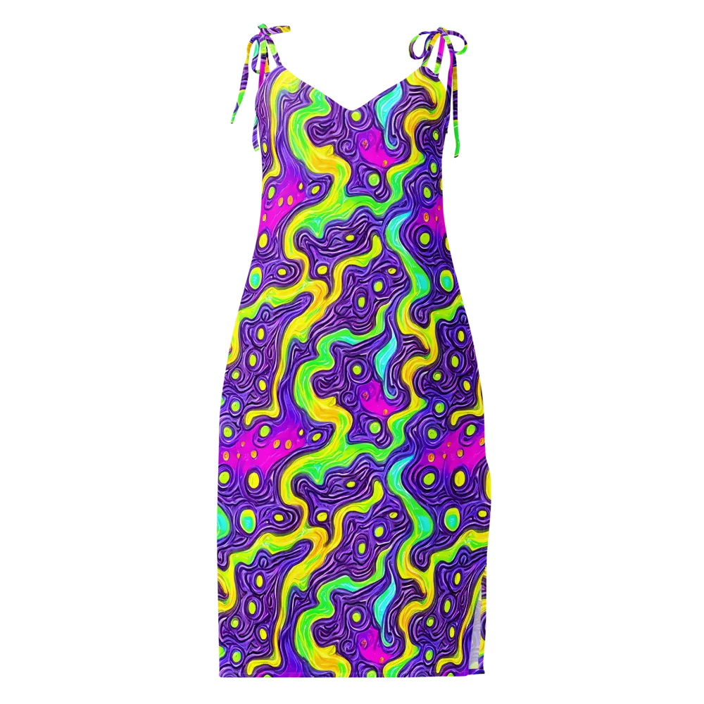 Psychedelic Pulse on Slip Dress — Front