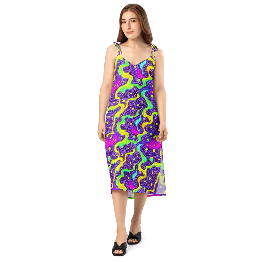 Psychedelic Pulse on Slip Dress — Front