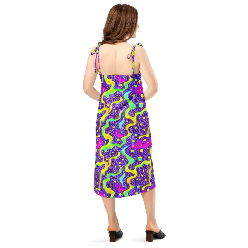 Psychedelic Pulse on Slip Dress — Back
