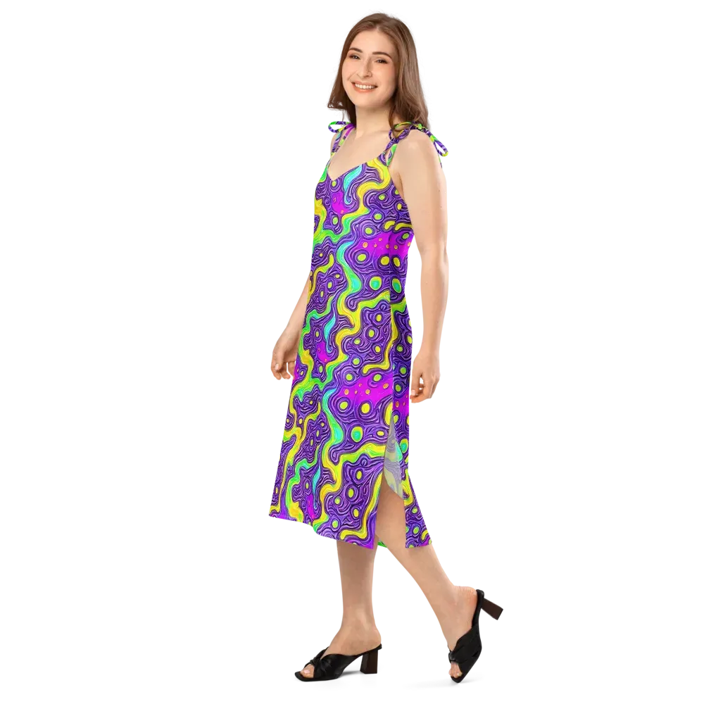 Psychedelic Pulse on Slip Dress — Left Front