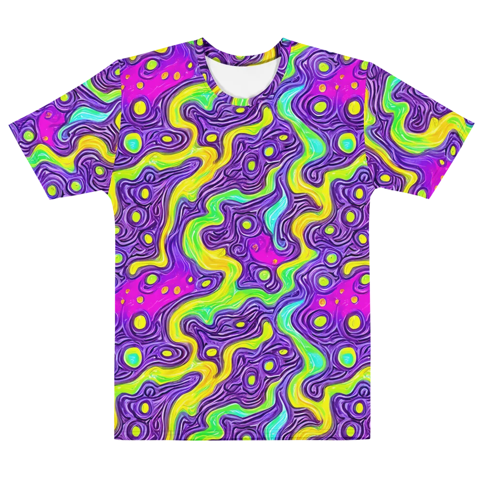 Psychedelic Pulse on Men's Cotton Crew Neck T-Shirt — Front