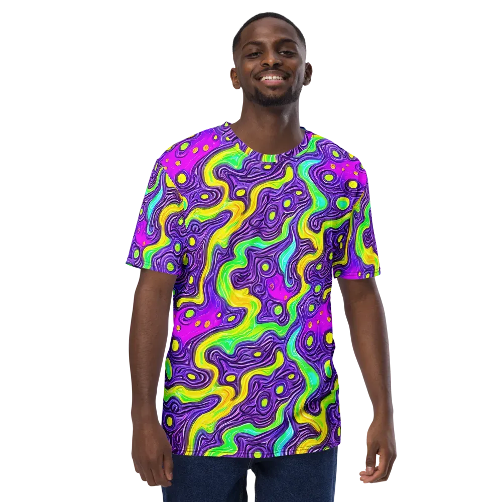 Psychedelic Pulse on Men's Crew Neck T-Shirt — Front