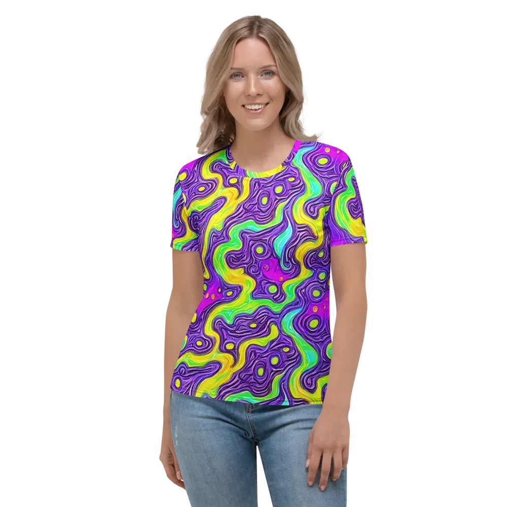 Psychedelic Pulse on Women's Crew Neck T-Shirt — Front