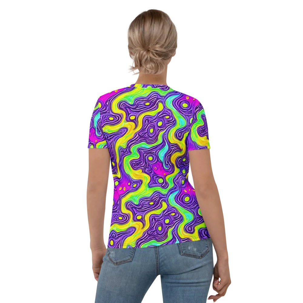 Psychedelic Pulse on Women's Crew Neck T-Shirt — Back