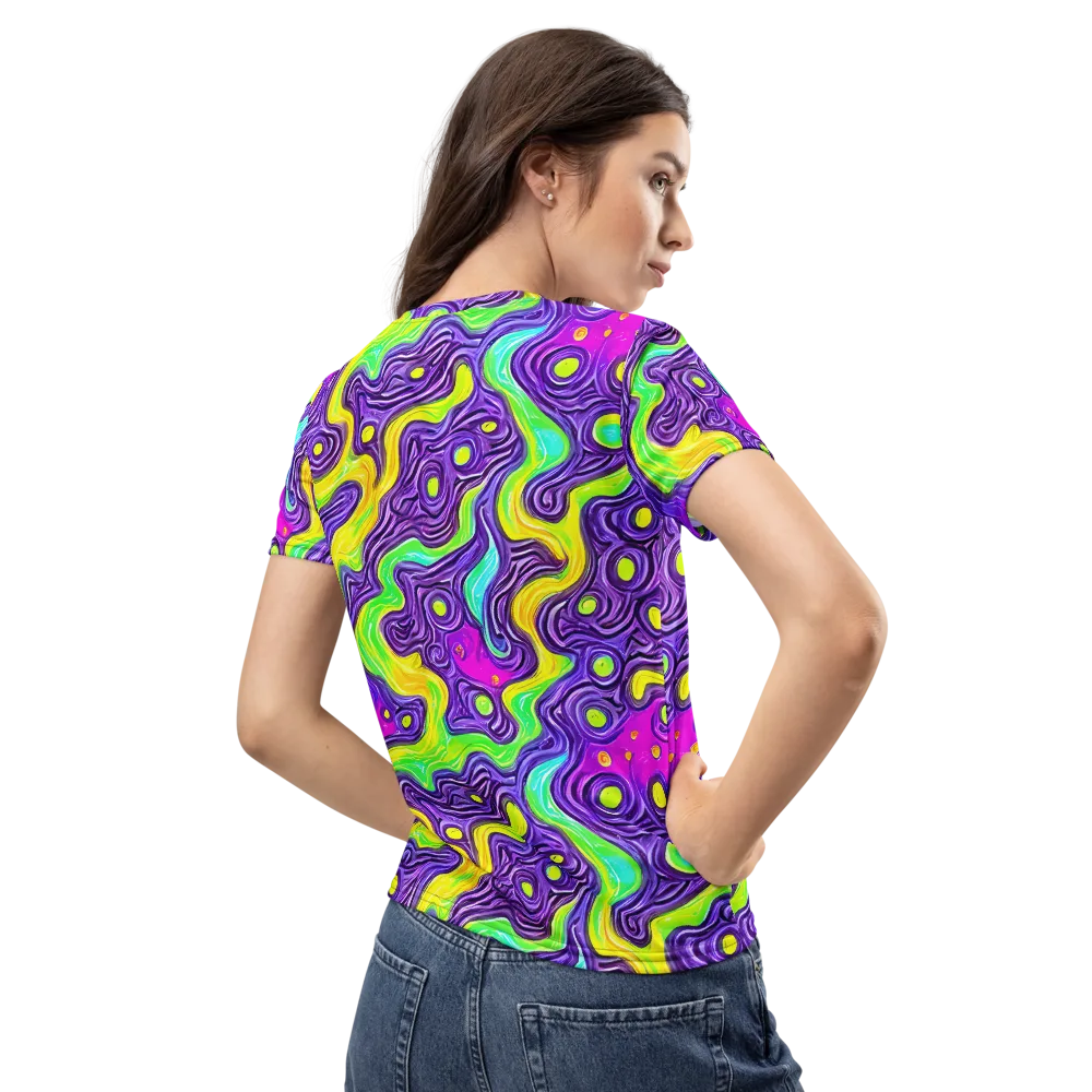 Psychedelic Pulse on Women's Crew Neck T-Shirt — Back