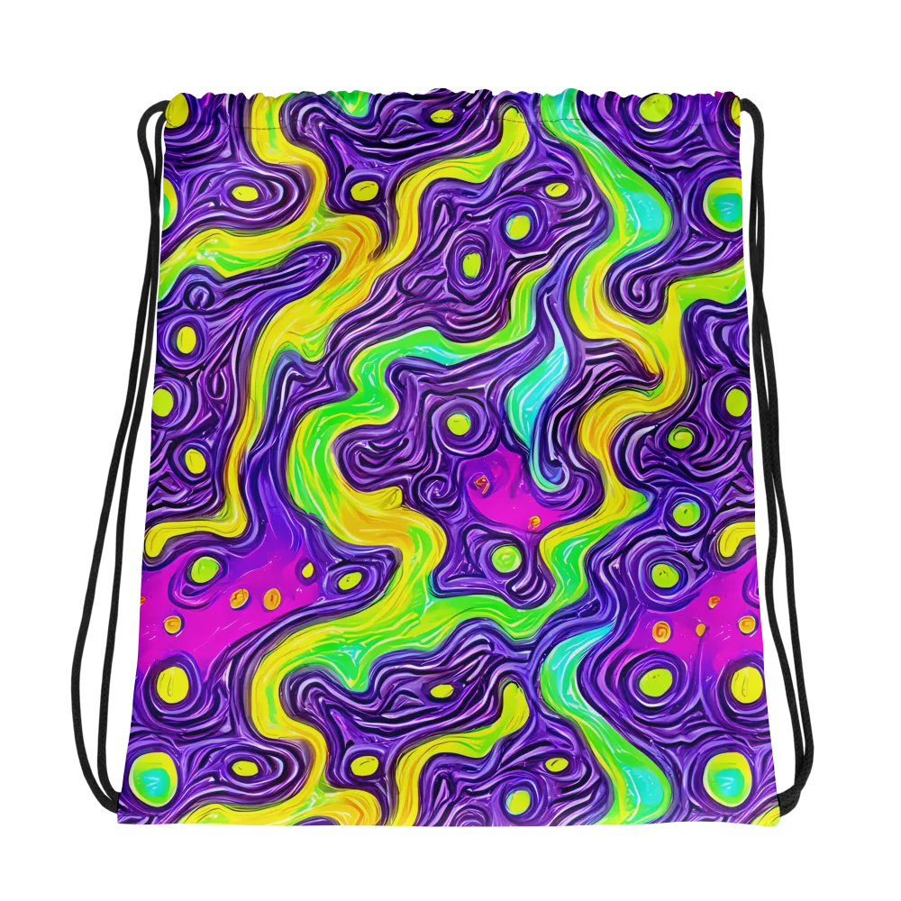 Psychedelic Pulse on Drawstring Bag — Photo