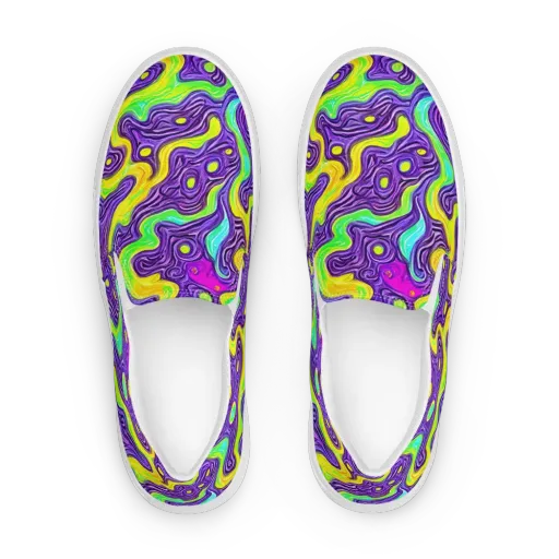 Psychedelic Pulse on a Women's Slip-On Canvas Shoes