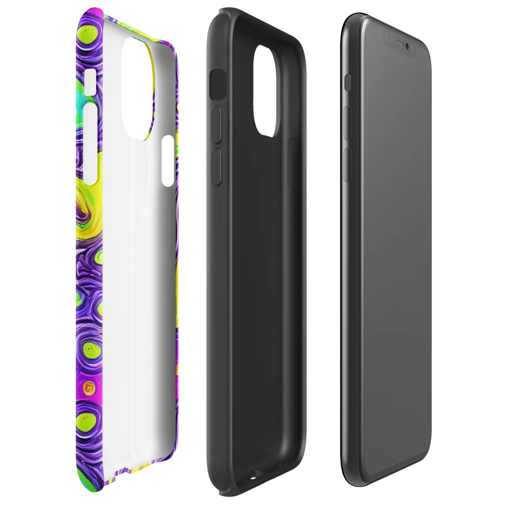 Psychedelic Pulse on Tough Case for iPhone® — Right