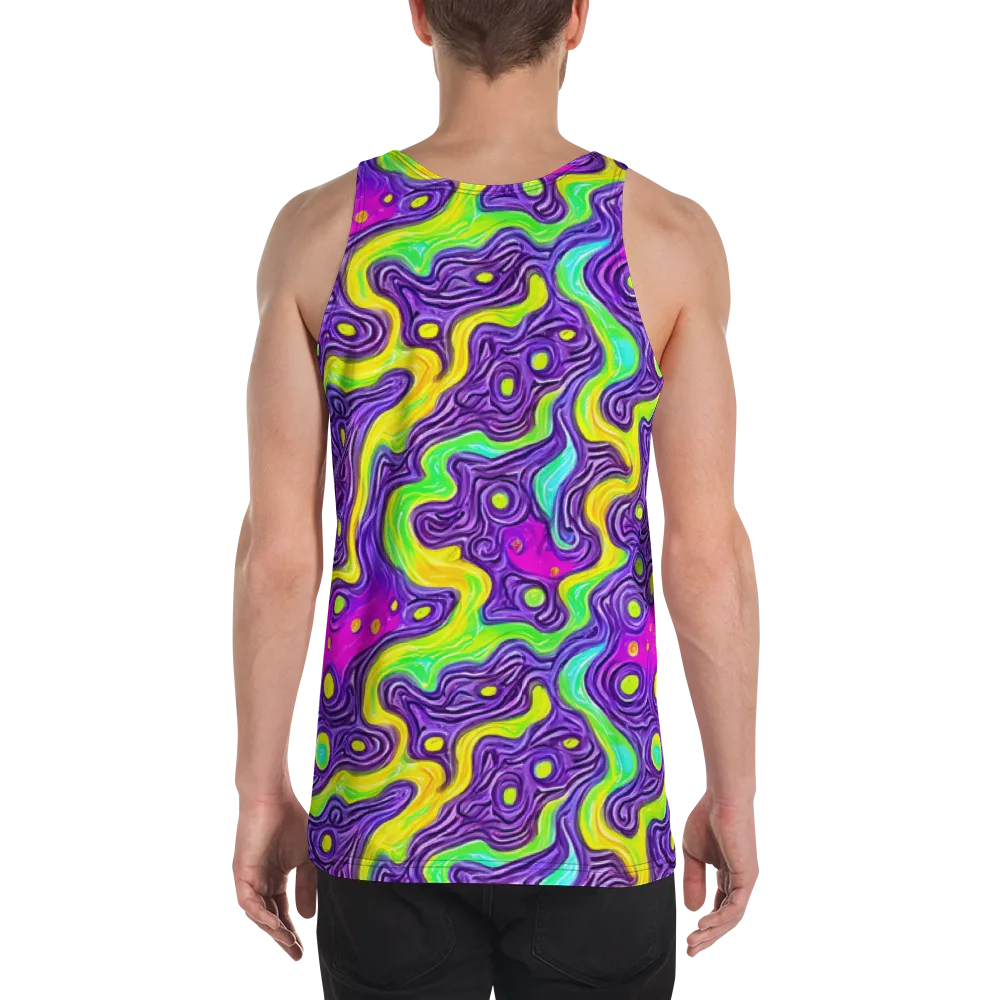Psychedelic Pulse on Men's Tank Top — Back