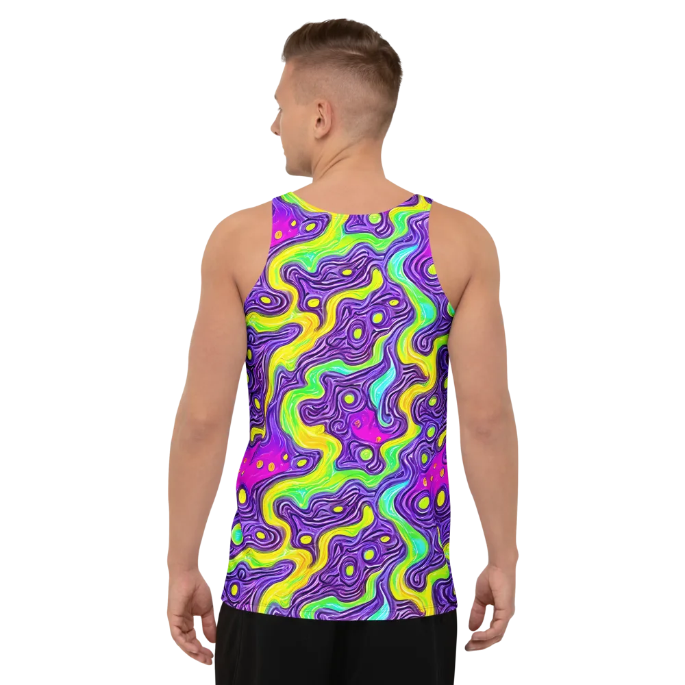 Psychedelic Pulse on Men's Tank Top — Back