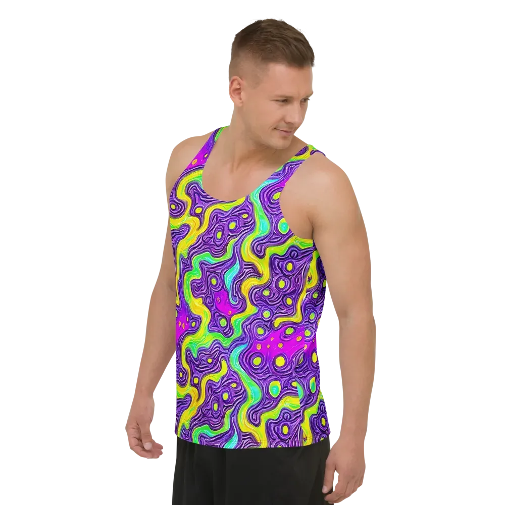 Psychedelic Pulse on Men's Tank Top — Left Front