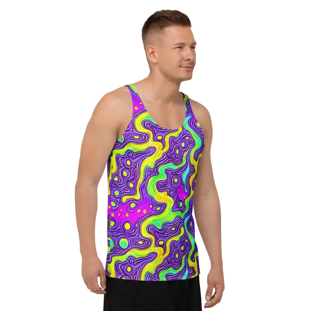 Psychedelic Pulse on Men's Tank Top — Right Front