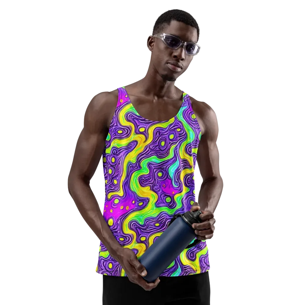 Psychedelic Pulse on Men's Tank Top — Front
