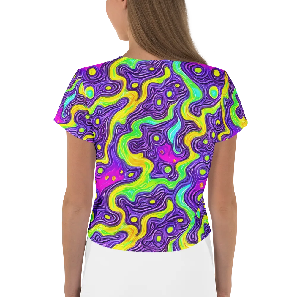 Psychedelic Pulse on Crop Tee — Back