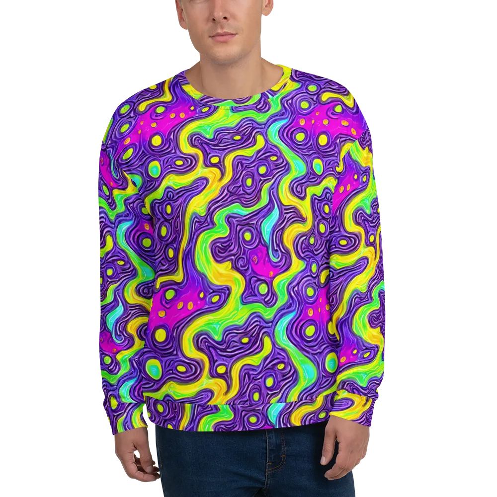 Psychedelic Pulse on Sweatshirt — Front