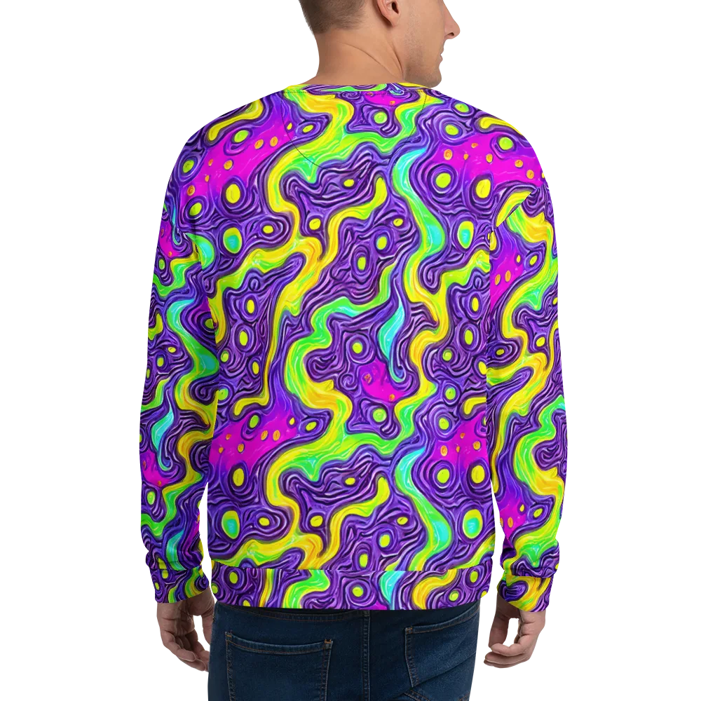 Psychedelic Pulse on Sweatshirt — Back