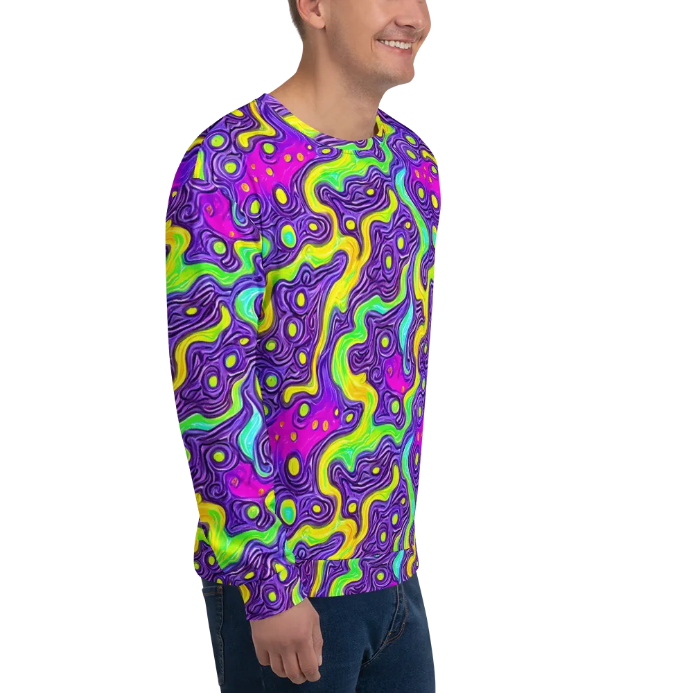 Psychedelic Pulse on Sweatshirt — Right Front