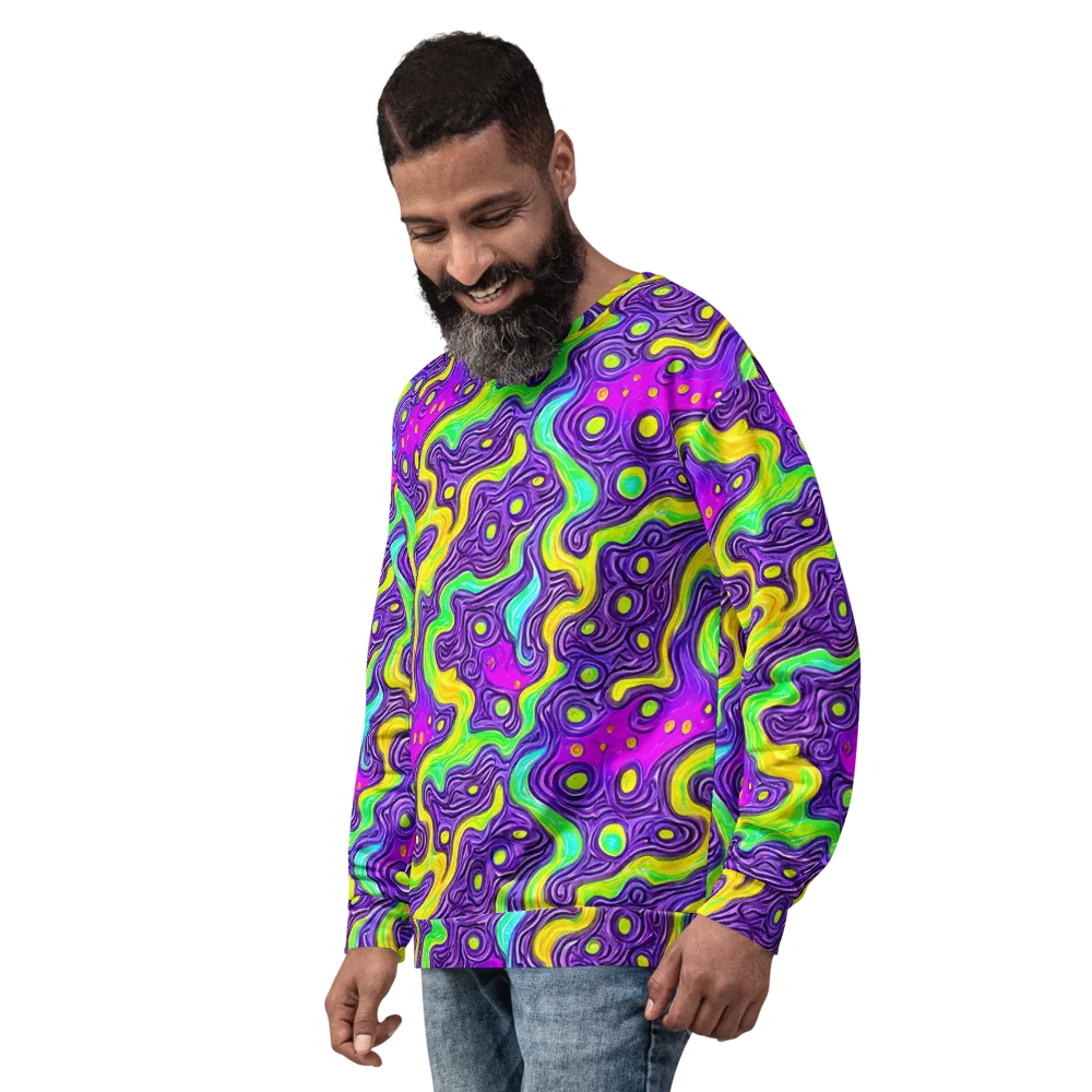 Psychedelic Pulse on Sweatshirt — Left Front